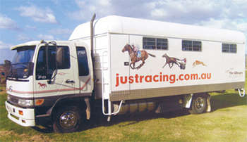 A special purpose-built horse transport vehicle